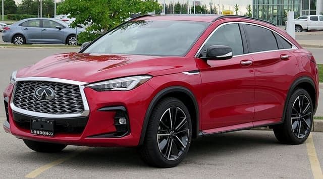 2022 Infiniti QX55 Sensory AWD in Dynamic Sunstone Red