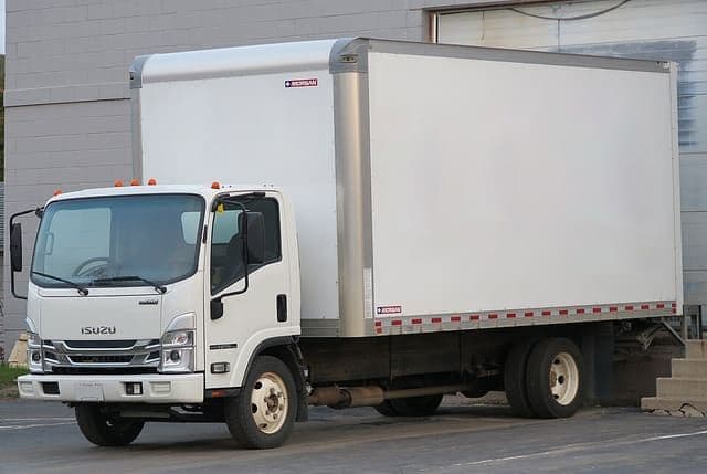 2024 Isuzu NPR-HD Box Truck in Mineral White