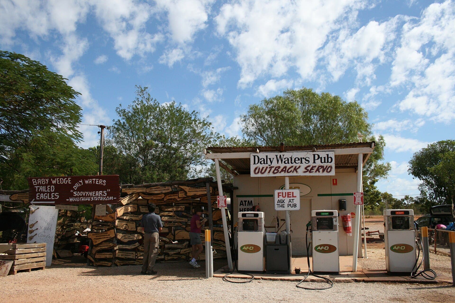 The roadside fuel stop at Daly Waters in the Northern Territory, Australia.